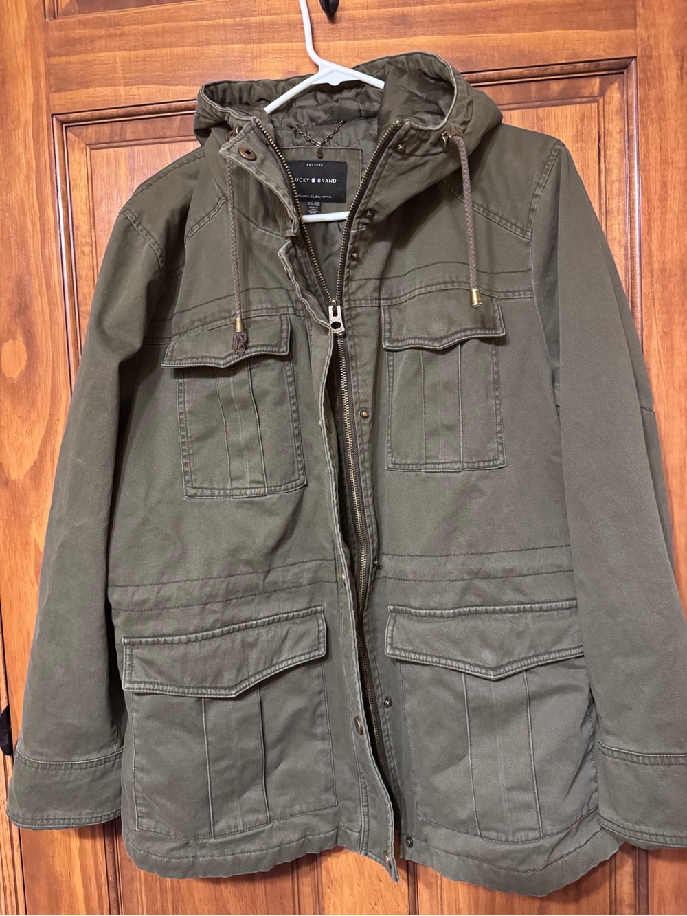 Lucky Brand Hooded Jacket in Olive